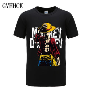 One Piece Luffy T shirt casual tshirt homme O neck streetwear man t-shirt boys clothes anime summer top tees