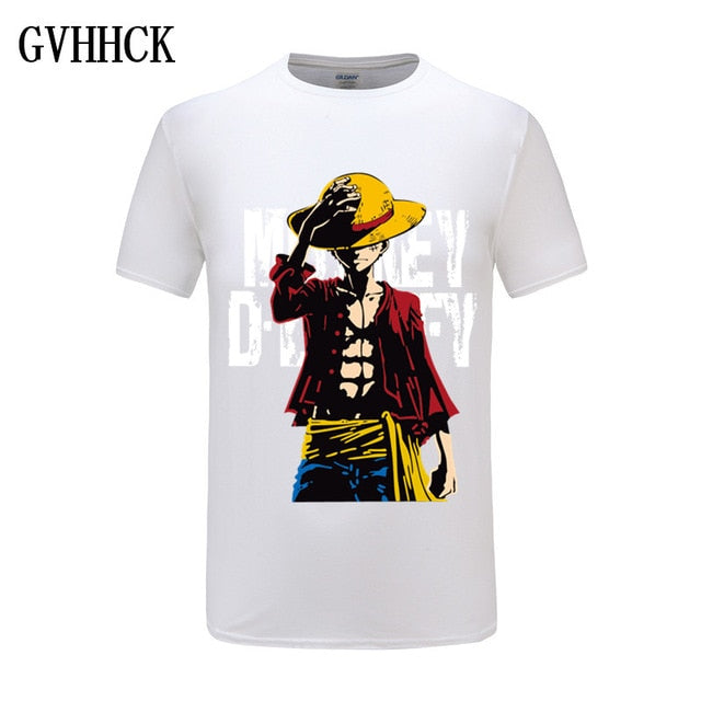 One Piece Luffy T shirt casual tshirt homme O neck streetwear man t-shirt boys clothes anime summer top tees