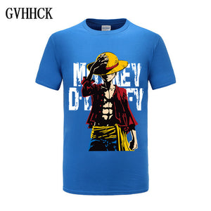 One Piece Luffy T shirt casual tshirt homme O neck streetwear man t-shirt boys clothes anime summer top tees