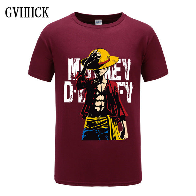 One Piece Luffy T shirt casual tshirt homme O neck streetwear man t-shirt boys clothes anime summer top tees