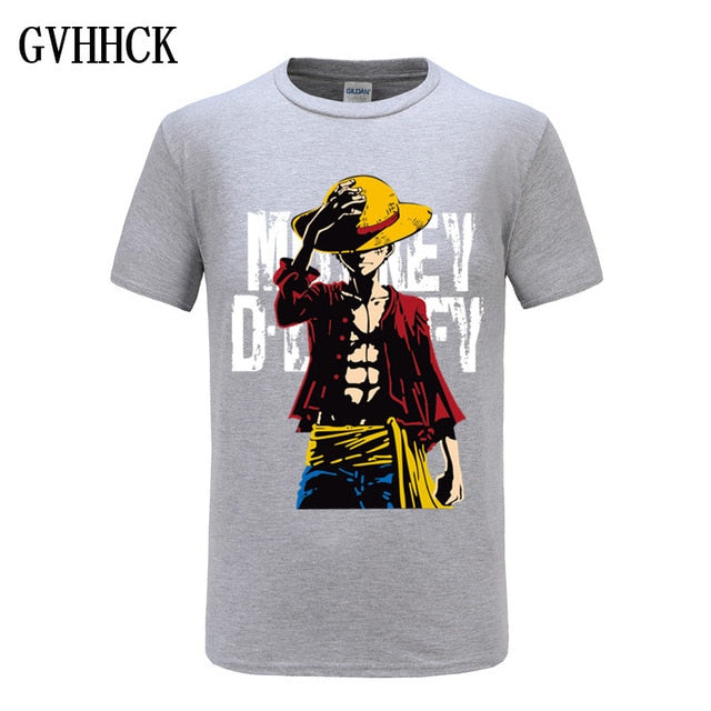 One Piece Luffy T shirt casual tshirt homme O neck streetwear man t-shirt boys clothes anime summer top tees