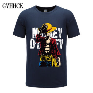 One Piece Luffy T shirt casual tshirt homme O neck streetwear man t-shirt boys clothes anime summer top tees