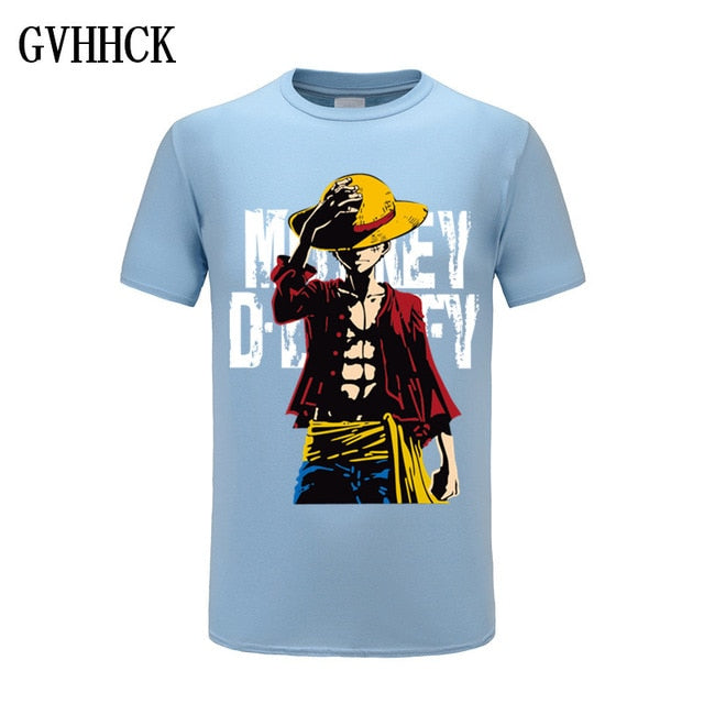 One Piece Luffy T shirt casual tshirt homme O neck streetwear man t-shirt boys clothes anime summer top tees