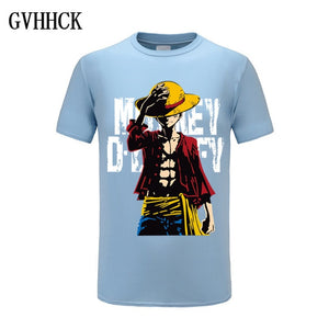 One Piece Luffy T shirt casual tshirt homme O neck streetwear man t-shirt boys clothes anime summer top tees