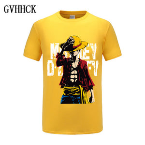 One Piece Luffy T shirt casual tshirt homme O neck streetwear man t-shirt boys clothes anime summer top tees