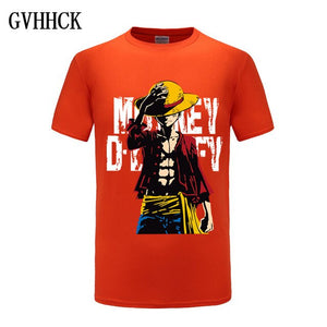 One Piece Luffy T shirt casual tshirt homme O neck streetwear man t-shirt boys clothes anime summer top tees