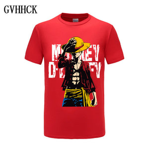 One Piece Luffy T shirt casual tshirt homme O neck streetwear man t-shirt boys clothes anime summer top tees