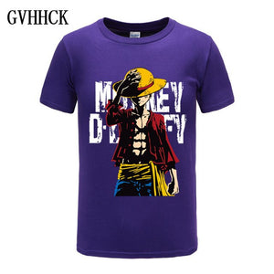 One Piece Luffy T shirt casual tshirt homme O neck streetwear man t-shirt boys clothes anime summer top tees