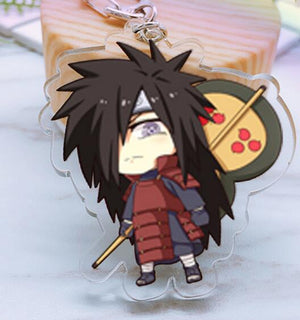Anime Naruto Keychain Figure Acrylic Kakashi Shikamaru Uzumaki Naruto And Bijuu Twoside Print Keyrings Portachiavi Key Holder