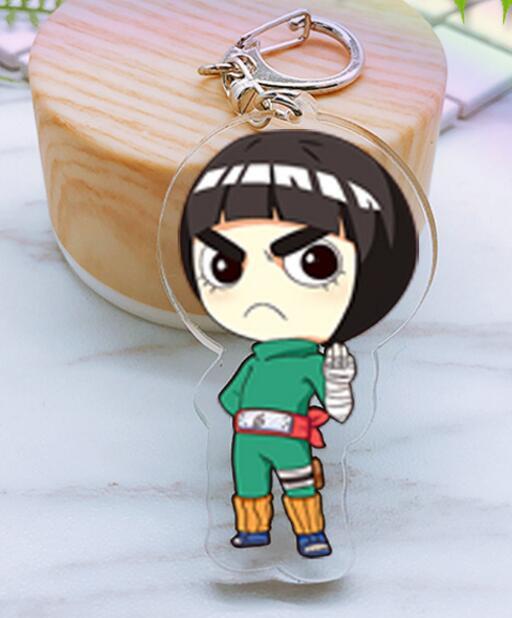 Anime Naruto Keychain Figure Acrylic Kakashi Shikamaru Uzumaki Naruto And Bijuu Twoside Print Keyrings Portachiavi Key Holder