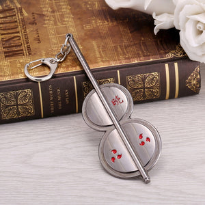 10PC Japan Cartoon Naruto Keychain Anime Uchiha Madara palm-leaf Fan Key Holder Keyring men Accessoires Llaveros porte clef dawn