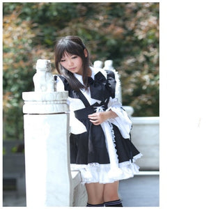 Maid Dress Cosplay sprouting day animation world cafeteria Cafe dress, long dress, black and white Maid Dress masculin costume