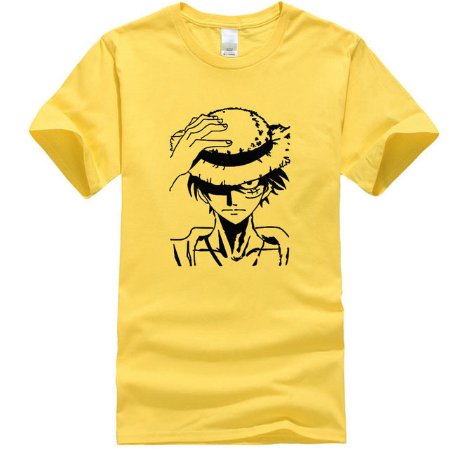 Men clothes 2019 One Piece funny t shirts 100% cotton high quality short sleeve shirts hip hop style streetwear