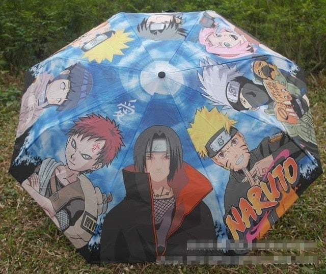 Anime Naruto Uzumaki Naruto Umbrella Printed With Uchiha Sasuke and Hatake Kakashi Cosplay Accessories for Gift