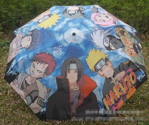 Anime Naruto Uzumaki Naruto Umbrella Printed With Uchiha Sasuke and Hatake Kakashi Cosplay Accessories for Gift
