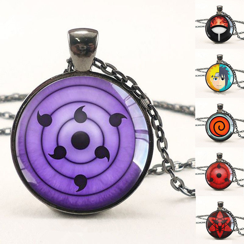 Classic NARUTO Uchiha Itachi Sharingan Obito Madara Rinnegan Cosplay Accessories Metal Necklace Pendant jewelry Keychain New