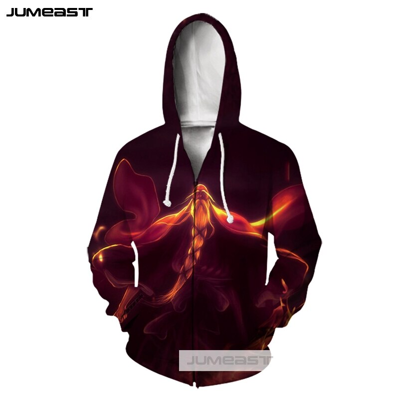 Jumeast Brand 3D Printed Fashion Clothes Anime Bleach Men/Women Zipper Hoodie Harajuku Hip Hop Long Sleeve Jacket Sport Pullover