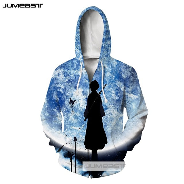 Jumeast Brand 3D Printed Fashion Clothes Anime Bleach Men/Women Zipper Hoodie Harajuku Hip Hop Long Sleeve Jacket Sport Pullover