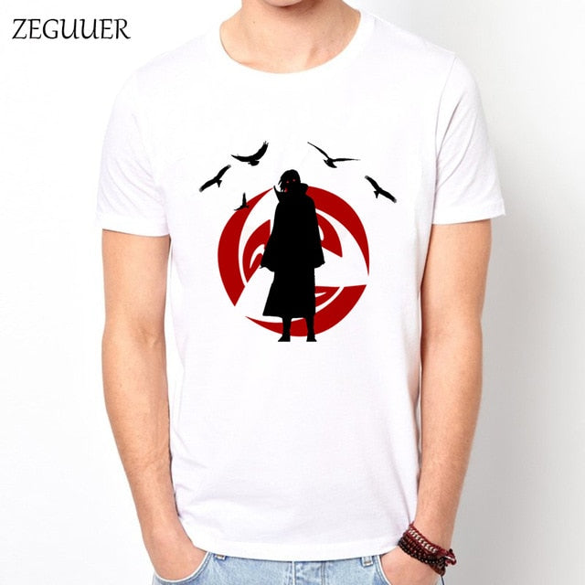 2019 Naruto Uchiha Sasuke Itachi T Shirt Japan Samurai Warrior Harajuku Streetwear Sunset Clothes T Shirt Men Boyfriend Gift