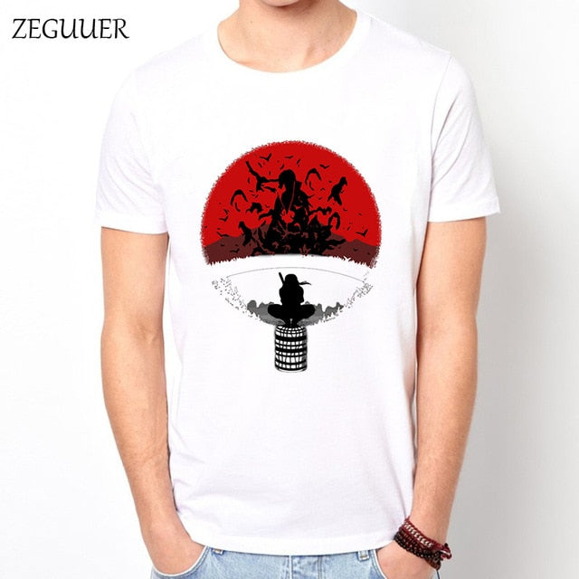 2019 Naruto Uchiha Sasuke Itachi T Shirt Japan Samurai Warrior Harajuku Streetwear Sunset Clothes T Shirt Men Boyfriend Gift