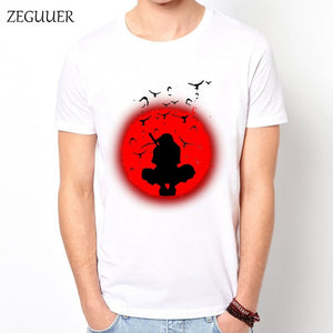 2019 Naruto Uchiha Sasuke Itachi T Shirt Japan Samurai Warrior Harajuku Streetwear Sunset Clothes T Shirt Men Boyfriend Gift