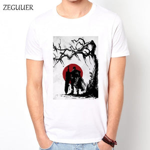 2019 Naruto Uchiha Sasuke Itachi T Shirt Japan Samurai Warrior Harajuku Streetwear Sunset Clothes T Shirt Men Boyfriend Gift
