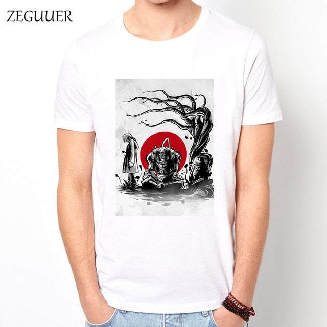 2019 Naruto Uchiha Sasuke Itachi T Shirt Japan Samurai Warrior Harajuku Streetwear Sunset Clothes T Shirt Men Boyfriend Gift