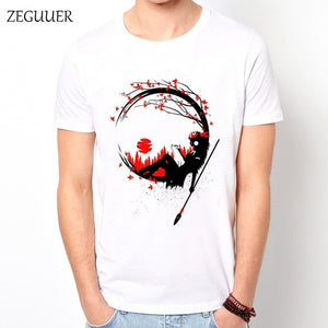 2019 Naruto Uchiha Sasuke Itachi T Shirt Japan Samurai Warrior Harajuku Streetwear Sunset Clothes T Shirt Men Boyfriend Gift